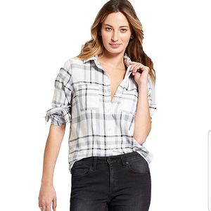 NWT Women's Long Sleeve Plaid Shirt